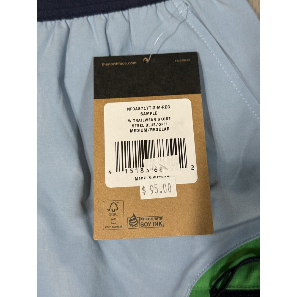 The North Face Trailwear Skort Women's Size Medium Steel Blue Breathable Stretch - Picture 2 of 15